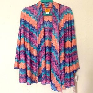 ruby road bolero cover plus size 2xl pink aqua pea